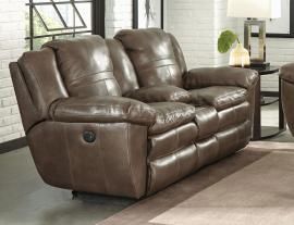 Aria Smoke Collection 4199 by Catnapper Italian Leather Reclining Loveseat
